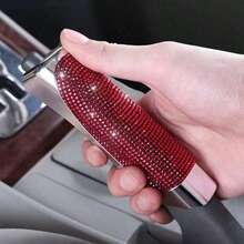 Hand Brake Handle Cover, Car Hand Brake Protector, Made Of High-Quality ABS Plastic, Full Rhinestone Hand Brake Protective Cover Decoration, Durable, Suitable For Car And SUV Interior Accessories - A - View 4