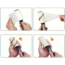 Lint Roller Sheets, For Clothes Carpets Sofa Covers(1 Handle 3 Rolls) - 1 Handle 3 Rolls - View 4