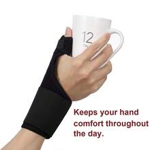 1pc Rigger Finger Sleeve Guard, Breathable Wrist Thumb Finger Support Brace - Black - View 5