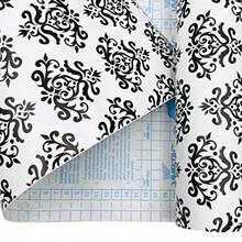 Self-Adhesive Shelf Liner Removable Furniture Paper For Covering Apartment Dresser Drawers, Retro Black Damask, 17.7 Inch By 9.8 Feet - Multicolor - View 4