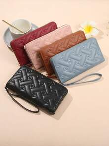 Dompet Panjang Wanita, Desain Hati Kotak-kotak Minimalis, Dompet Koin dengan Banyak Slot Kartu, Cocok untuk Penggunaan Sehari-hari dan Hadiah Liburan - MultiWarna - View 4