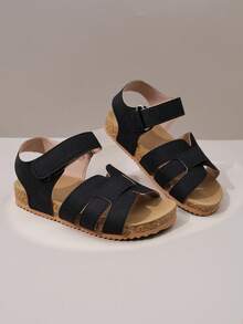 2026 Summer Multi-Function Girls' Roman Sandals, With Back Strap Design, Soft And Breathable, Non-Slip Sole, Lightweight (Sole/Sole Color Random) - Black - View 4