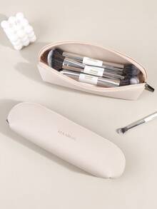 MAANGE 1pc Portable Travel Zipper Makeup Bag, Multi-Functional Makeup Brush Holder Storage Bag, Makeup Tools - Multicolor - View 6