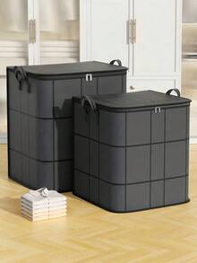 Large Capacity Storage Bag With Reinforced Handles Foldable Moving Storage Bin Drawer Laundry Clothes Organization Bags For Bedding Moving Closet Use Spacious Box Basket Wedding Christmas Bathroom House Bedroom Home Room Decor Cruise Travel Essential - Multicolor - View 11