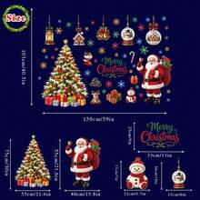 Stiker Jendela Statis Natal Berwarna-warni Baru, Menampilkan Santa Claus, Pohon Natal, Manusia Salju, Rusa Kutub, Kepingan Salju, Lonceng, Kotak Hadiah, Rumah Kue Jahe, Stiker Elektrostatis, Dekorasi Jendela Kaca yang Dapat Dilepas, Cocok untuk Pesta Liburan dan Toko, Kafe, Toko dan Jendela Kaca Rumah - View 9