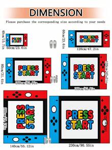 1pc Game-Themed Rug Is Perfect For Game Enthusiasts' Home Decor Living Room And Bedroom It Features Soft Skin-Friendly Plush Comes In Multiple Sizes Is Fluffy And Comfortable And Is Washable - Multicolor - View 3