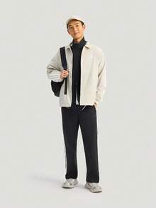 Adidas Jaket Pria ST 3ST COACH J Tenun Tanpa Tudung KR2500 - Krem - View 6