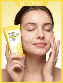 MOOYAM Lemon Sparkling Peeling Gel Gel Pengelupas Wajah Lembut, Pembersih Mendalam, Mengangkat Sel Kulit Mati Secara Nyata, Menghaluskan Kulit Kasar dan Kusam, Menampilkan Kulit Segar dan Bercahaya, Perawatan Kulit Wajah Harian yang Lembut dan Tidak Mengeringkan untuk Semua Jenis Kulit 100ml - Pembersihan menyeluruh - View 12