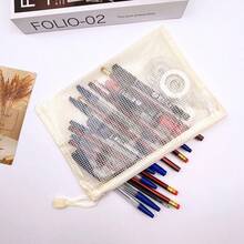 2/6/9-Pack A5 Grid Zipper Bags, Waterproof And Large Capacity, Suitable For Stationery Storage, Office Documents, Etc. - Full Color - View 4