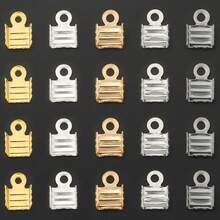200pcs DIY Connector Leather Cord Clamps Combination, Crimp End Caps, Approx 7mm, Multi-Color Optional, Suitable For DIY Bracelet, Necklace, Anklet End Connectors, Cord End Clamps, Rope End Clips, Jewelry Connectors, Phone Chain Tail Fixings, DIY Jewelry Making Materials, Jewelry Making Parts - Crimp End - View 9