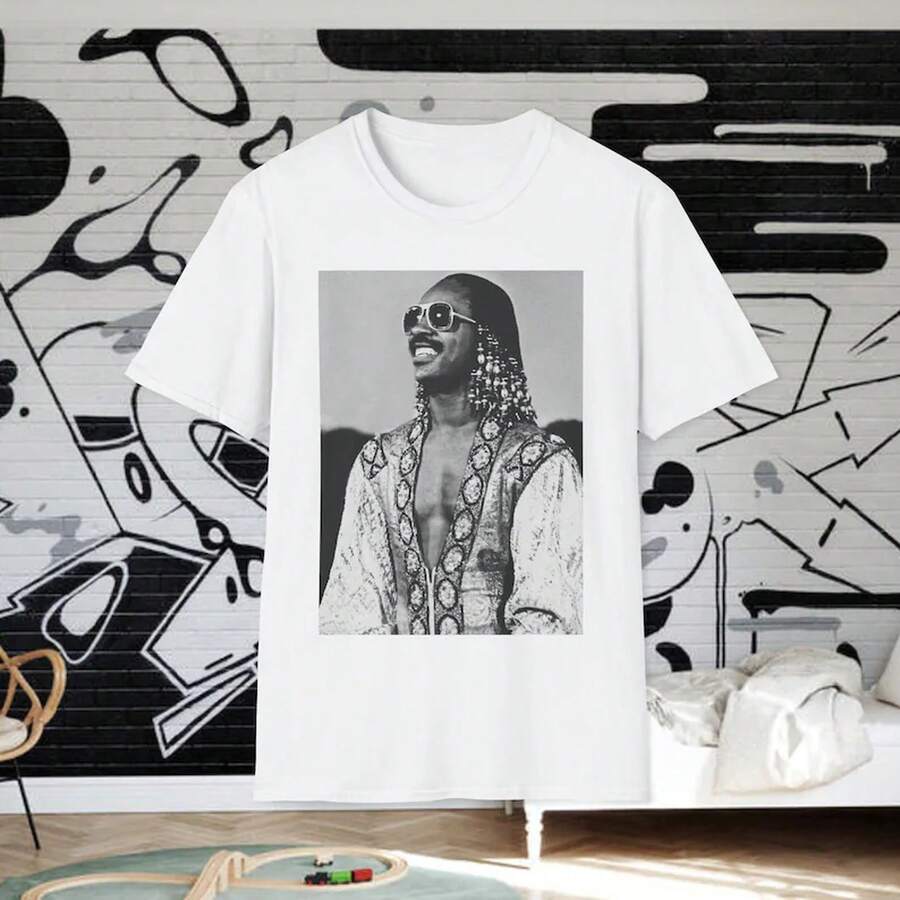 Shirt, Talking Book Photoshoot, Songs In The Key Of Life, Innnervisions, Black History Month, Juneteenth, African American - White - View 1
