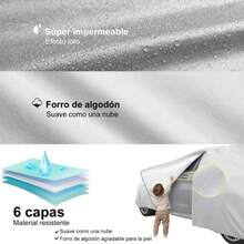 190T Silver Car Cover, Full Coverage For All Models, Waterproof, UV Protection, Heat Resistant, Dustproof, Reflective Silver Appearance For Vehicles - A - View 5