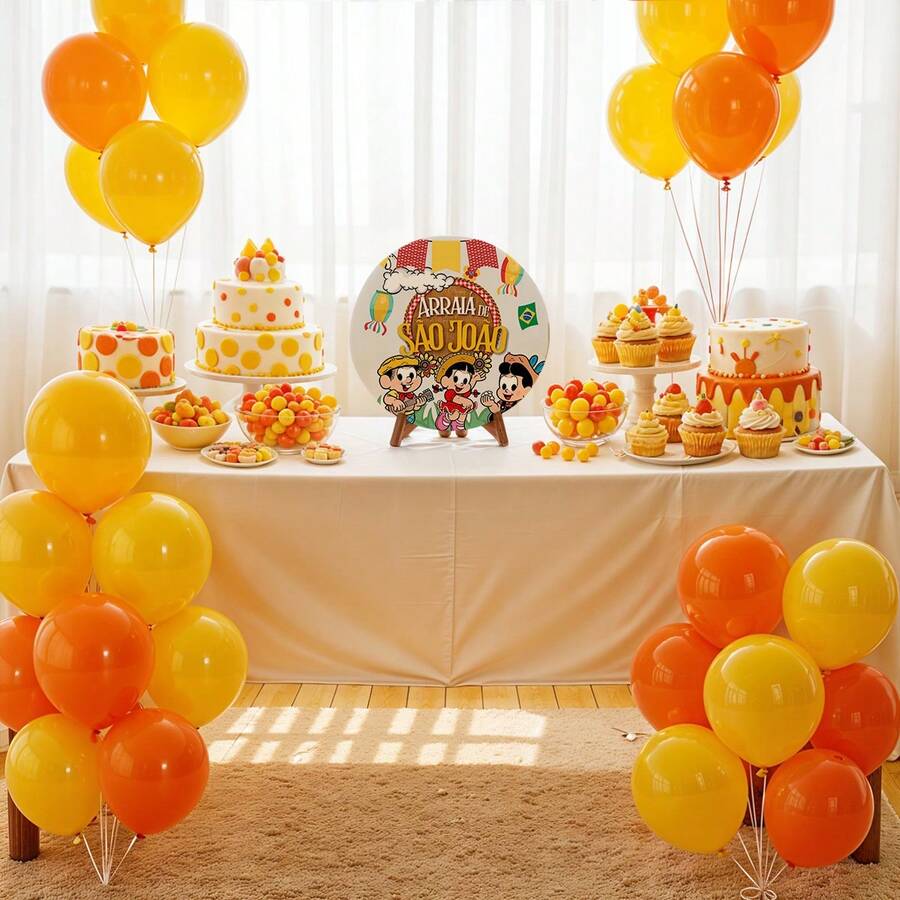 Round Panel Covers Table Panel 50x50 Festa Junina - MS-280 - 查看 1