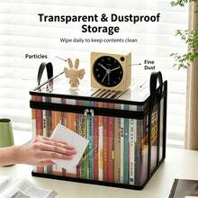 2/1 Heavy Duty Transparent PVC Storage Box, Foldable With Visible Window Storage Bag, Thickened Waterproof Rectangular Container, Suitable For Books, Toys, Stationery And Snacks, Space-Saving Home And Classroom Storage, Practical Holiday Gift Choice - Multicolor - View 7