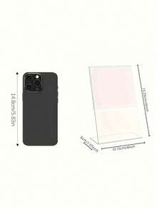 1/2/4pcs Acrylic Sign Holder, Transparent Plastic Display Stand, Transparent T-Shaped Plastic Display Stand, Photo Frame Display Stand, Suitable For Brochures, Menus, Flyers, Documents, Photos, Business Cards, Restaurants, Weddings, Offices Or Desktops - Multicolor - View 10