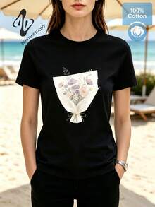 Women T-Shirts - 黑色 - 查看 1