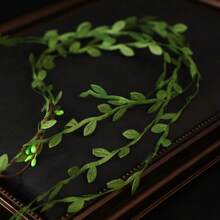 Women's Forest Fairy Headpiece Green Leaf Vine Elf Headband Fairy Wings Emerald Rhinestone Halloween Cosplay Renaissance Wedding Festival Party - Multicolor - View 8
