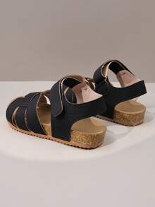 2026 Summer Multi-Function Girls' Roman Sandals, With Back Strap Design, Soft And Breathable, Non-Slip Sole, Lightweight (Sole/Sole Color Random) - Black - View 2