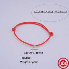 1pc 925 Silver Letter Bracelet, Couple Matching, Birthday Gift, Daily Wear, Handmade - Multicolor - View 30