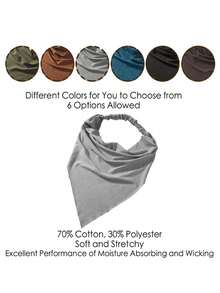1Pc Solid Color Non-Slip Triangle Scarf Sweat-Absorbing Women's Headband UV Protection Neck Guard Breathable Sweat Towel - Multicolor - View 7
