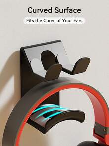 EIGIIS Wall-Mounted Game Controller And Headphone Holder, Designed For Gamer Home Game Room Decor, Suitable For Computer Headphones, Desktop, Wall, Provides Stable Support And Saves Space - View 2