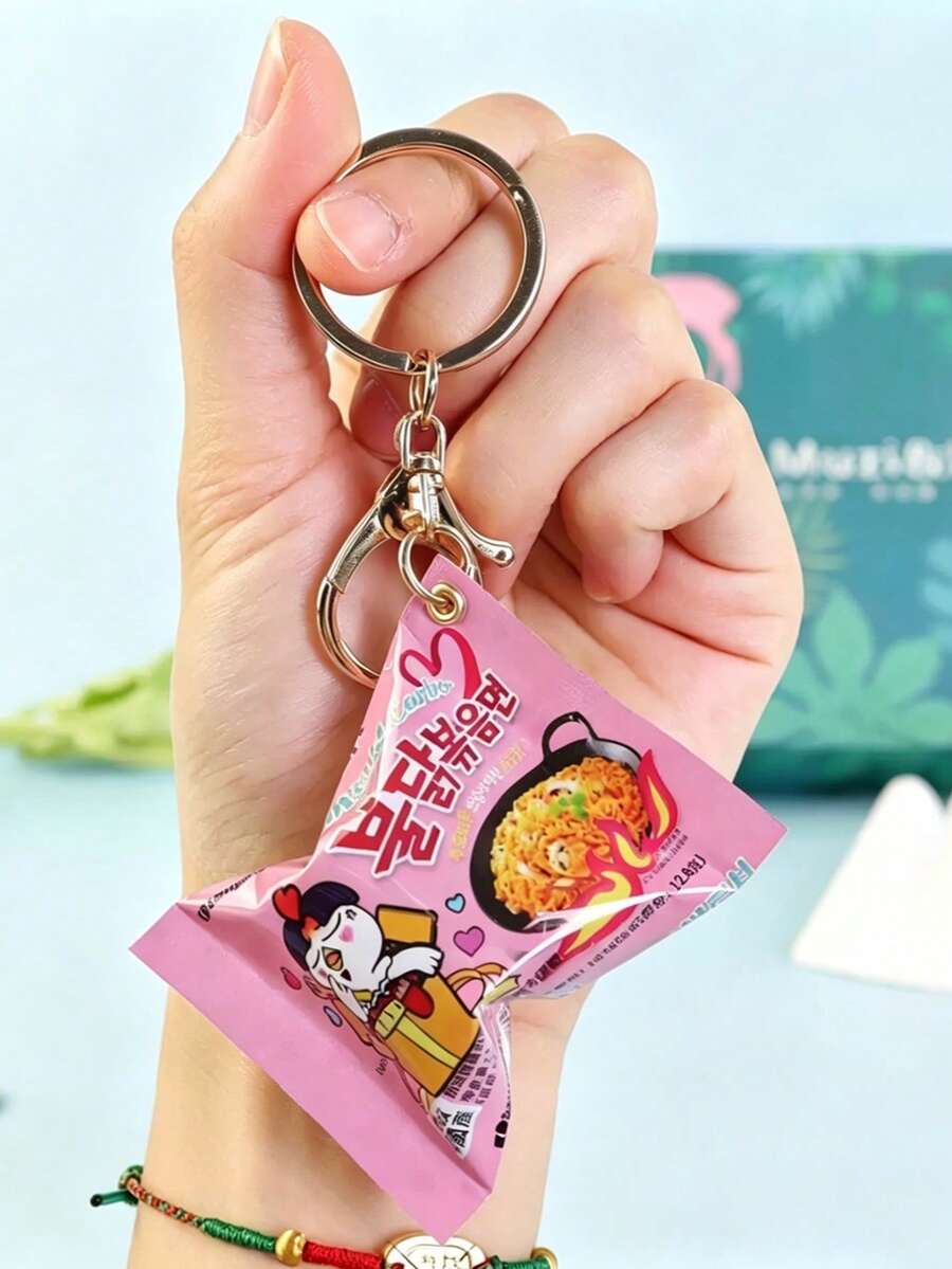 Gantungan Kunci/Liontin/Hiasan Tas Mainan Mie Ramen Instan Turki Kemasan Kreatif dan Realistis - MultiWarna - View 1