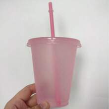 10/20pcs Colorful Glitter Sequin Cups With Straws And Lids, Reusable Water Cups, Iced Coffee To-Go Cups; Suitable For Birthday, Wedding, Bachelorette Party, Hawaiian Beach Pool Party And Family Gathering Adult Plastic Cups, 16oz (Vibrant Colors) - Color: Random - View 7