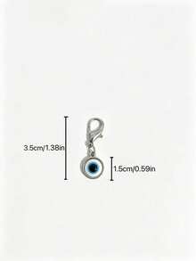 Evil Eye Keychain Pendant - Unisex Lucky Charm, Unique Inspirational Message Card, Suitable For Birthday, Wedding, Valentine's Day, Graduation, School, Car Decor, Cute Gothic Y2K Style Lanyard, Bag Charm - Multicolor - View 3