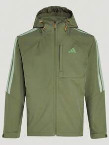 Adidas Men's TH Softshell Jacket Woven Hooded Outerwear KR2497 - Green - View 3