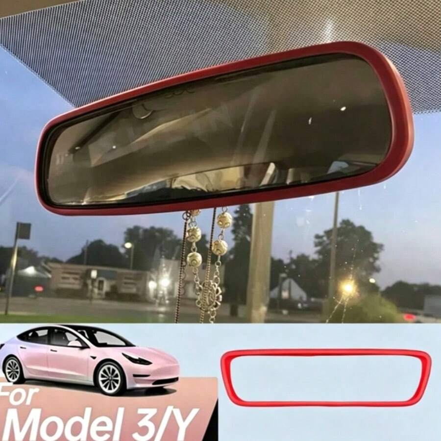 1 pieza Película protectora de silicona para espejo retrovisor del coche - Añade hermosos paisajes al interior de tu coche - Funda protectora - Ver 1