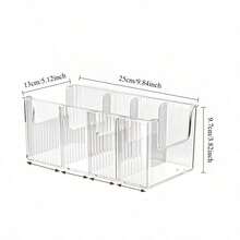 1/2 Transparent Divided Storage Box With Compartments For Organizing Belts, Ties, Storing Face Masks, Skincare Products And More - Transparent - View 8
