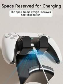 EIGIIS Wall-Mounted Game Controller And Headphone Holder, Designed For Gamer Home Game Room Decor, Suitable For Computer Headphones, Desktop, Wall, Provides Stable Support And Saves Space - View 3