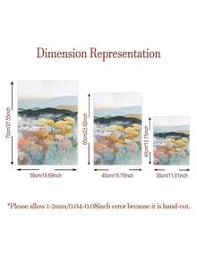 3 Pieces Botanical Wall Art Posters Birds Art Painting Landscape Print Pictures Mountain Hanging Picture Wall Prints Modern Home Decoration Stuff Living Room Wall Decor No Frame - Cartoon - View 2