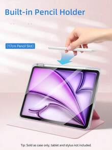 粉色纯色基础款 DANYCASE 360° 旋转透明亚克力保护壳，兼容 iPad A16 2025、Air 11/13、M2/M3 2024/2025、Pro 11/13、M4 2024、Air 5/Air 4 10.9 英寸 2022、第九代、第八代、第七代 10.2 英寸、第五代、第六代 9.7 英寸、第十代 10.9 英寸 2021、Pro 11/12.9 英寸、Mini 6 春季礼品 - 粉色 - 查看 6