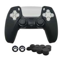 Compatible With PlayStation 5, 2pcs Split Game Controller Protective Covers + 10pcs Joystick Caps Set, Textured Dot Design Anti-Slip Anti-Scratch Anti-Sweat Enhanced Gaming Control Feel - View 21