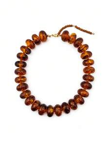 1pc Bohemian Fashion Casual Dopamine Beaded Necklace, Suitable For Daily, Vacation, Travel, Casual Wear, Fashionable Jewelry Gift For Family And Friends - Resin Necklace - View 35