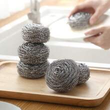 Magic Steel Wool Stainless Steel Heavy Duty Ball, Used For Dishwashing Cleaning, Dishwasher, Kitchen Pot Rust Removal Cleaning Tool, Single Independent Packaging - 1 Set - View 4