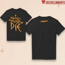 Unisex T-Shirt With "The Prodigy Invaders Must Die" Tour Logo - 黑色 - 查看 1