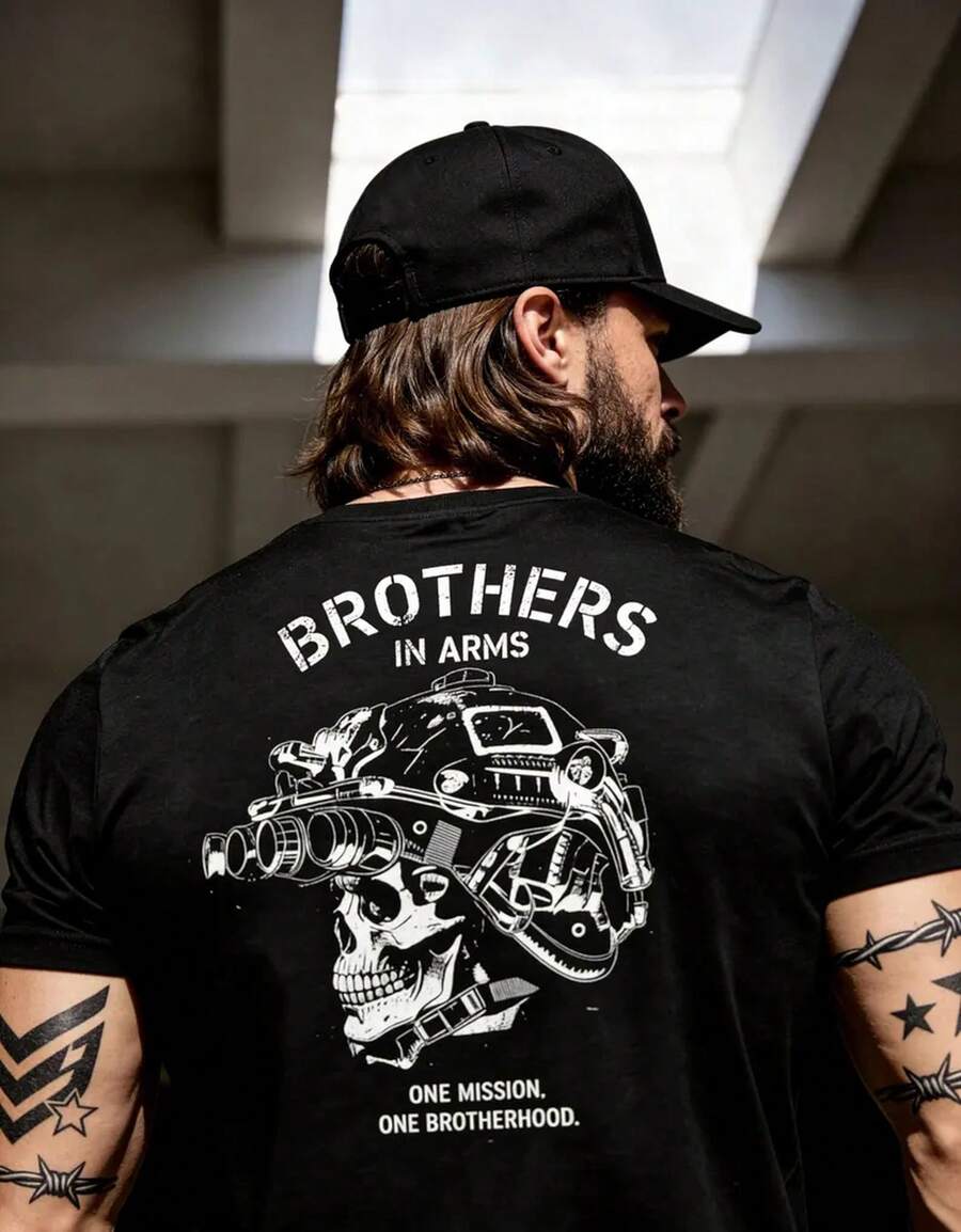 Men T-Shirts - 黑色 - 查看 1