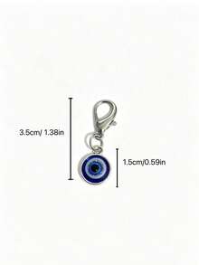 Evil Eye Keychain Pendant - Unisex Lucky Charm, Unique Inspirational Message Card, Suitable For Birthday, Wedding, Valentine's Day, Graduation, School, Car Decor, Cute Gothic Y2K Style Lanyard, Bag Charm - Multicolor - View 3