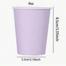 6/10/20/50/90pcs/ Light Purple Disposable Paper Cups, Juice Cups, Coffee Cups, Milk Tea Cups, Suitable For Cold And Hot Drinks, Thickened And Hardened, 250ml Large Capacity, Suitable For Birthday Parties, Work, Home, Picnic And Other Outdoor Activities - Multicolor - View 7