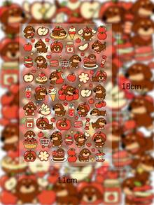 Single Apple Puppy Embossed Sticker Cute Cartoon Waterproof Decor Sticker For Laptop Water Bottle - Multicolor - View 2