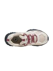 CAMEL CROWN Women's Outdoor Retro Joggers, Non-Slip Wear Resistant Hiking Travel Sneakers - Off-white/red - View 3