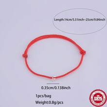 1pc 925 Silver Letter Bracelet, Couple Matching, Birthday Gift, Daily Wear, Handmade - Multicolor - View 15