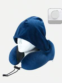 2/1pc Adjustable U-Shaped Travel Neck Pillow With Hood - Ergonomic Design, Soft Polyester Fabric, Washable, Multiple Colors Available, Suitable For Car, Airplane, Office And Outdoor Use - Comfortable Fit, Perfect For Travel And Relaxation - Multicolor - View 17