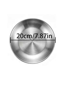 6pcs/3pcs/1pc Silver Round Stainless Steel Dinner Plate Set With Grape Element Pattern, Multi-Piece Combination For Daily Home Kitchen, Restaurant, Outdoor Party And Gathering Occasions - Multicolor - View 13