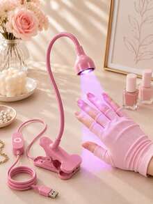 LED Gooseneck UV Nail Lamp, 3W Flexible Lamp Head, Anti-Discoloration Technology, 30s Fast Drying Gel Nail Polish, Plug And Play Portable Design, Suitable For Home DIY Nail Salon, Perfect Gift For Women, Christmas And Valentine's Day - Multicolor - View 3