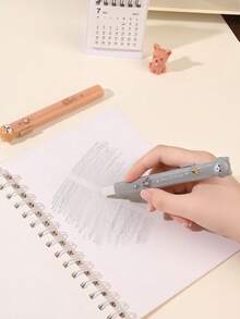 1pc/2/4pcs Cat Paw Push-Pull Eraser, Retractable Pen-Shaped Eraser, Aesthetic Clean No Residue Cute Student Stationery, Great For Daily Homework Revision, Sketching, Hand Account Modification And Exam Use - Multicolor - View 7