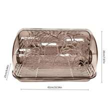 Roll Top Bread Box, Large Capacity Air Circulation Storage Container, Dust-Proof & Moisture-Proof Keep Bread Fresh Longer, Modern Countertop Organizer For Kitchen Pantry, Ideal For Home Cooks, Bakers & Family Daily Breakfast Storage - Random Color - View 10