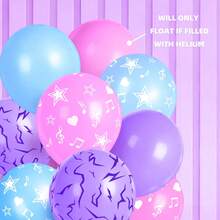 12/60/65PCS Pink, Purple, And Blue Latex Colorful Balloon Set, Suitable For Birthday Parties, Weddings, And Y2K Party Decorations - View 2
